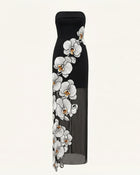 Orchid Embroidered Dress - Black