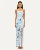 Orchid Embroidered Dress - Light Blue