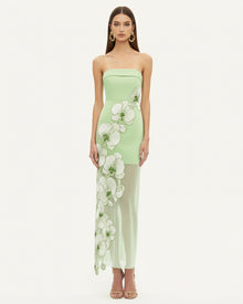 Orchid Embroidered Dress - Light Green