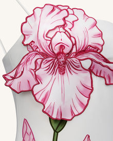 Iris Appliqué Mini Dress - White