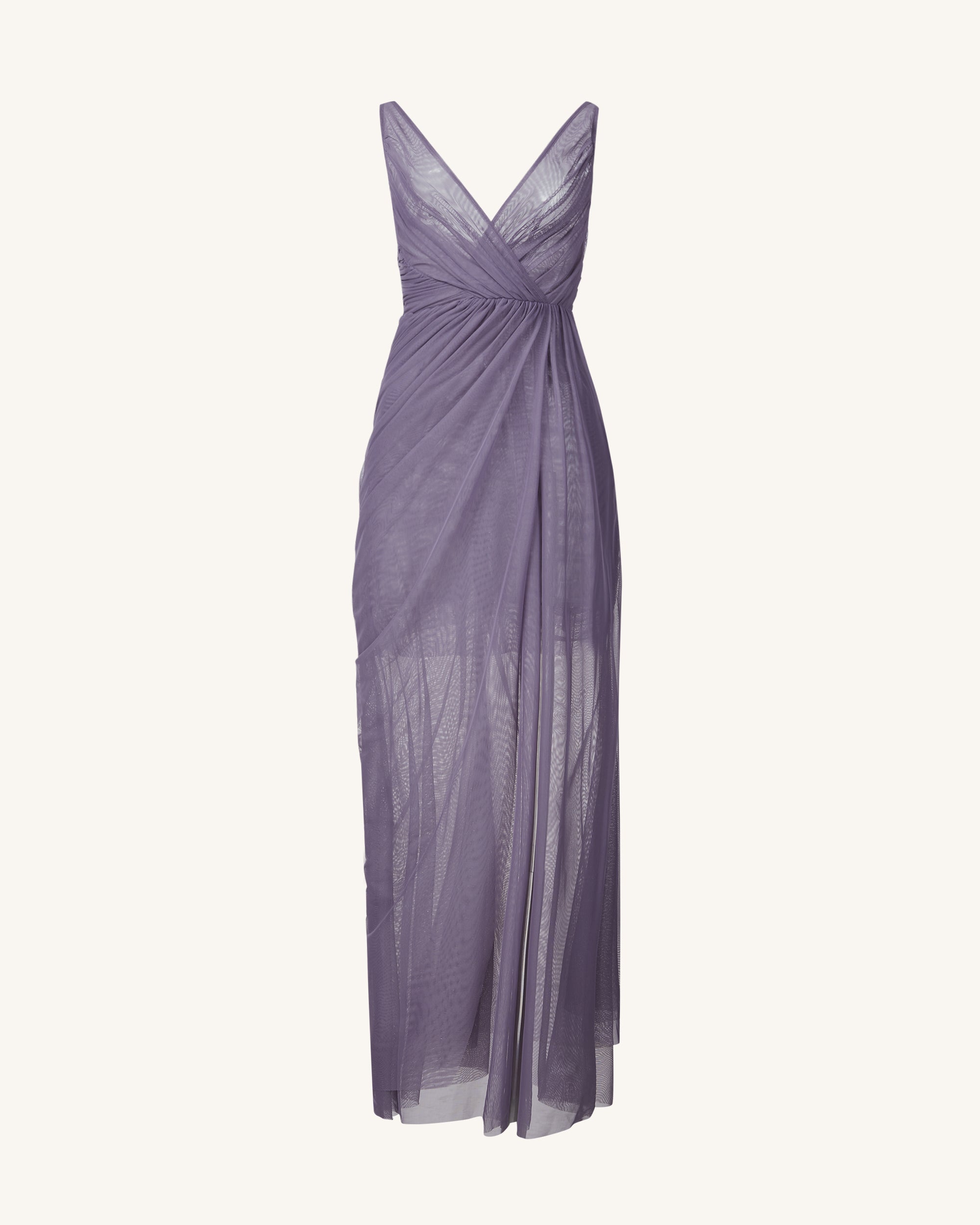 Luna Flowing Mesh Gown - Lavender