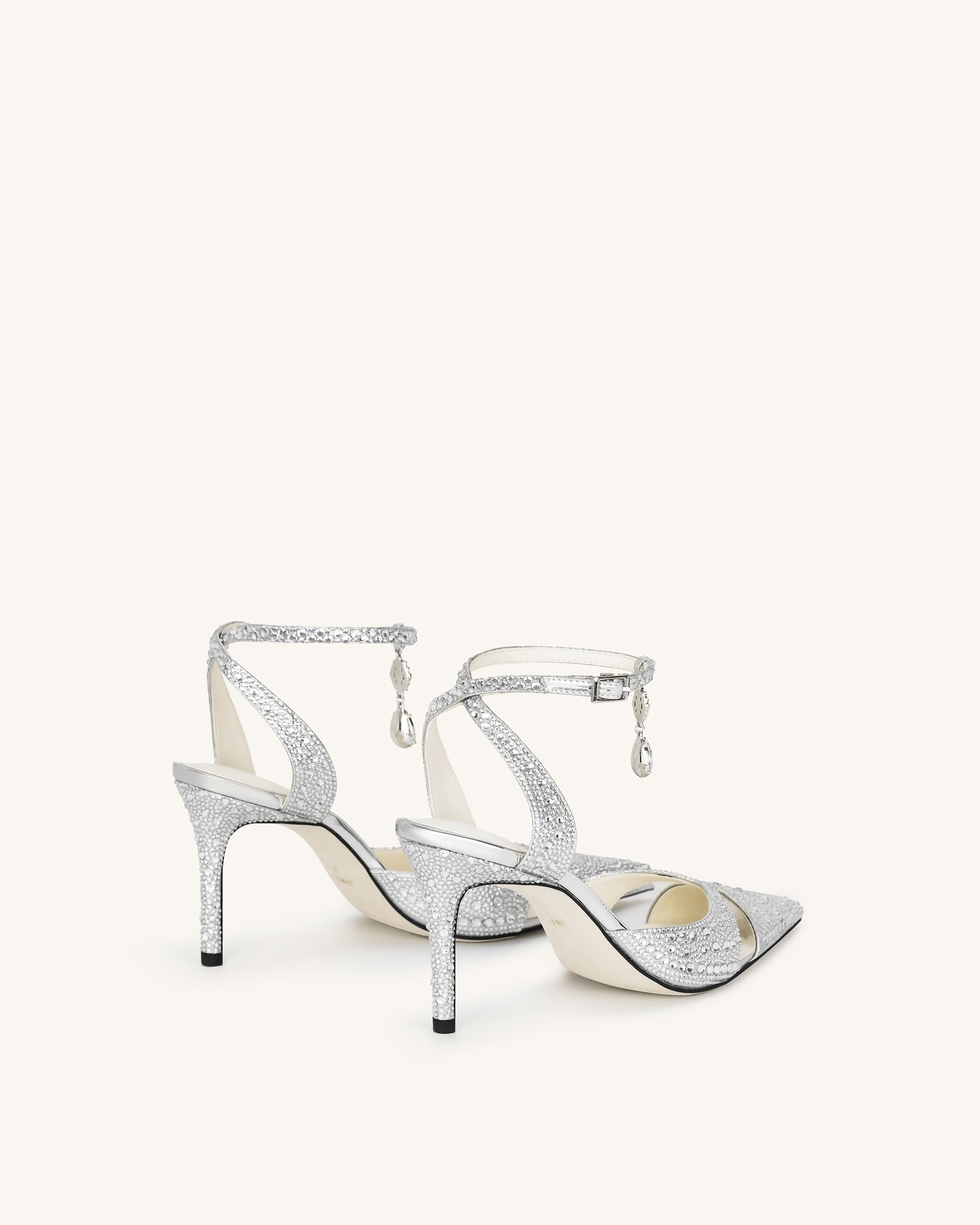 Haidi Artificial Crystal Pumps - Silver