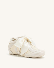 Rosie Bow Tie Low Top Sneakers - White