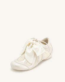 Rosie Bow Tie Low Top Sneakers - White