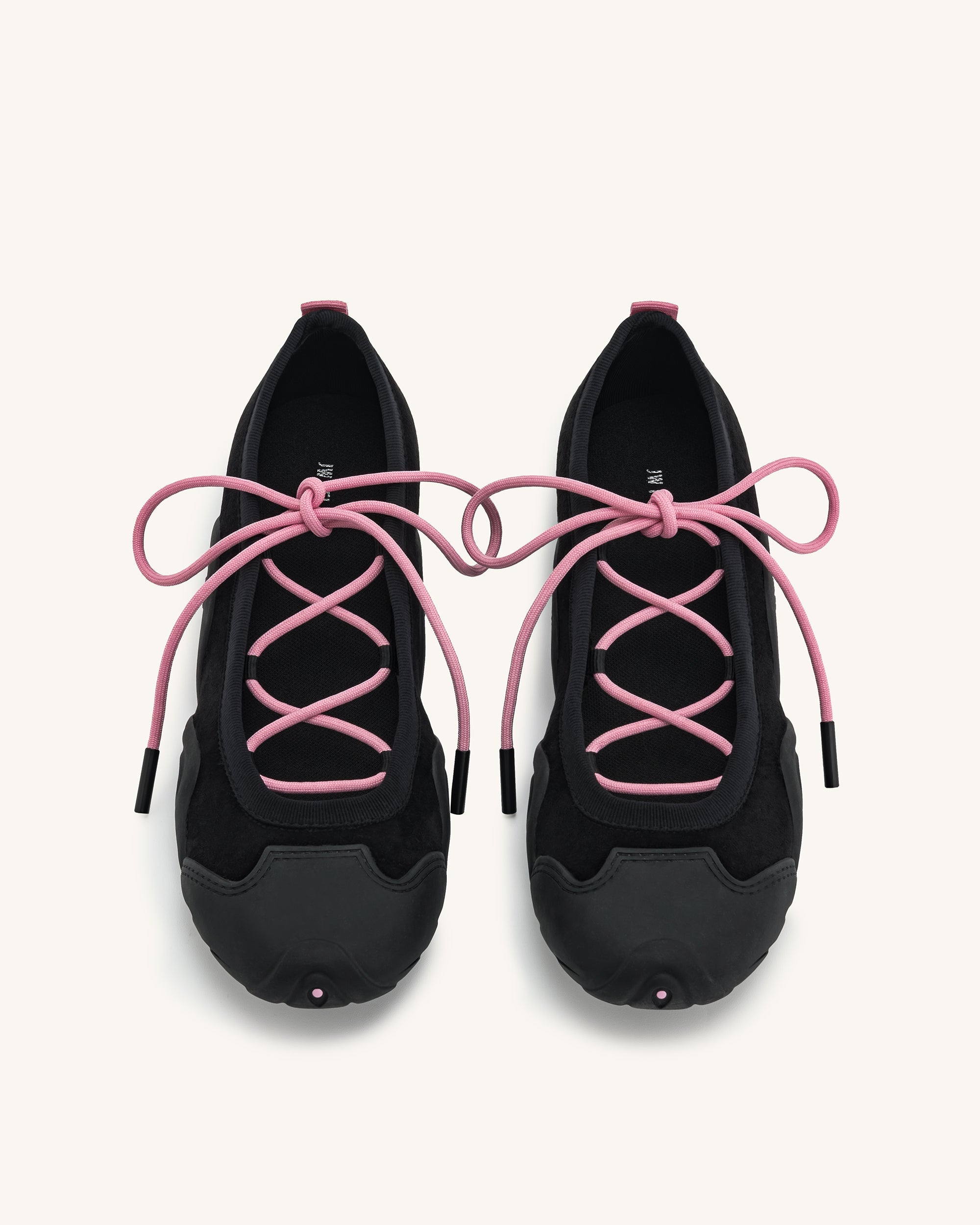 Caitlin Lace-up Ballerina Sneakers Black