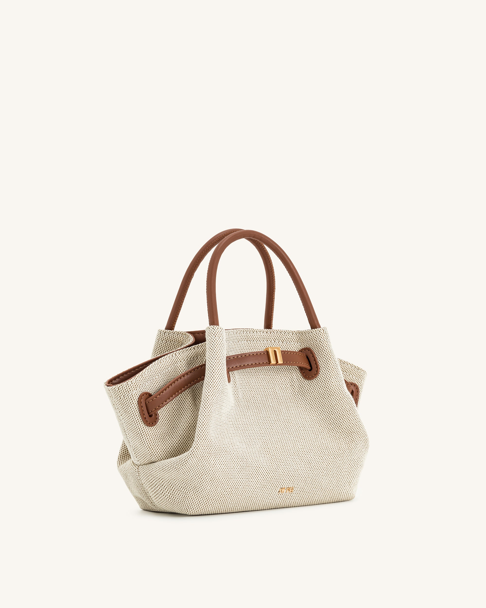 Hana Mini Tote Bag - Brown Canvas | JW PEI