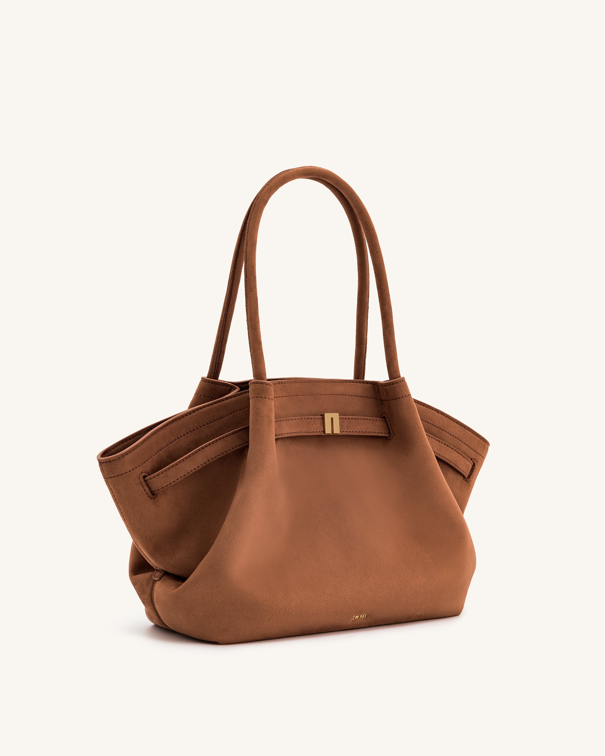 Large Tote Bag Brown Faux Suede Women bag - JW PEI Hana