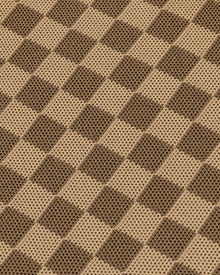 Shea Checkerboard Knitted Tote Bag - Brown