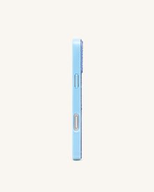 Shark Blue Artificial Crystal Phone Case - Light Blue