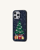 Christmas Tree Bling Phone Case - Black