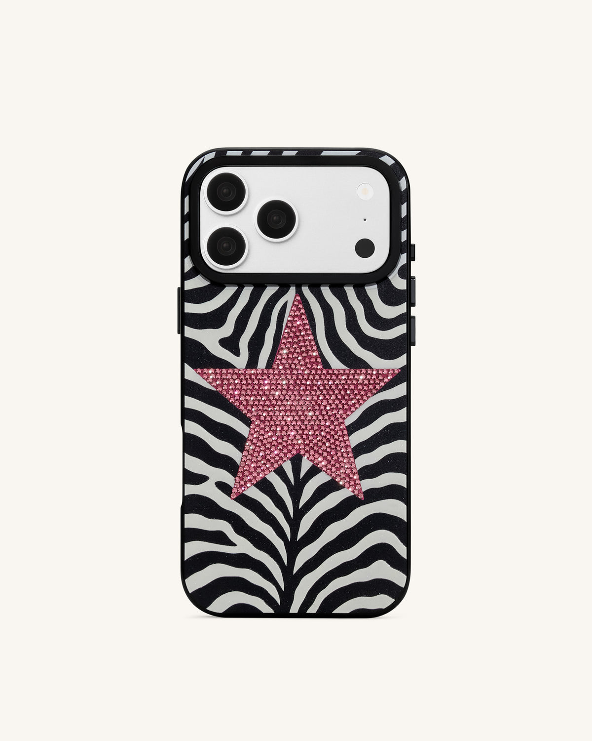 Zebra Star Phone Case - Black