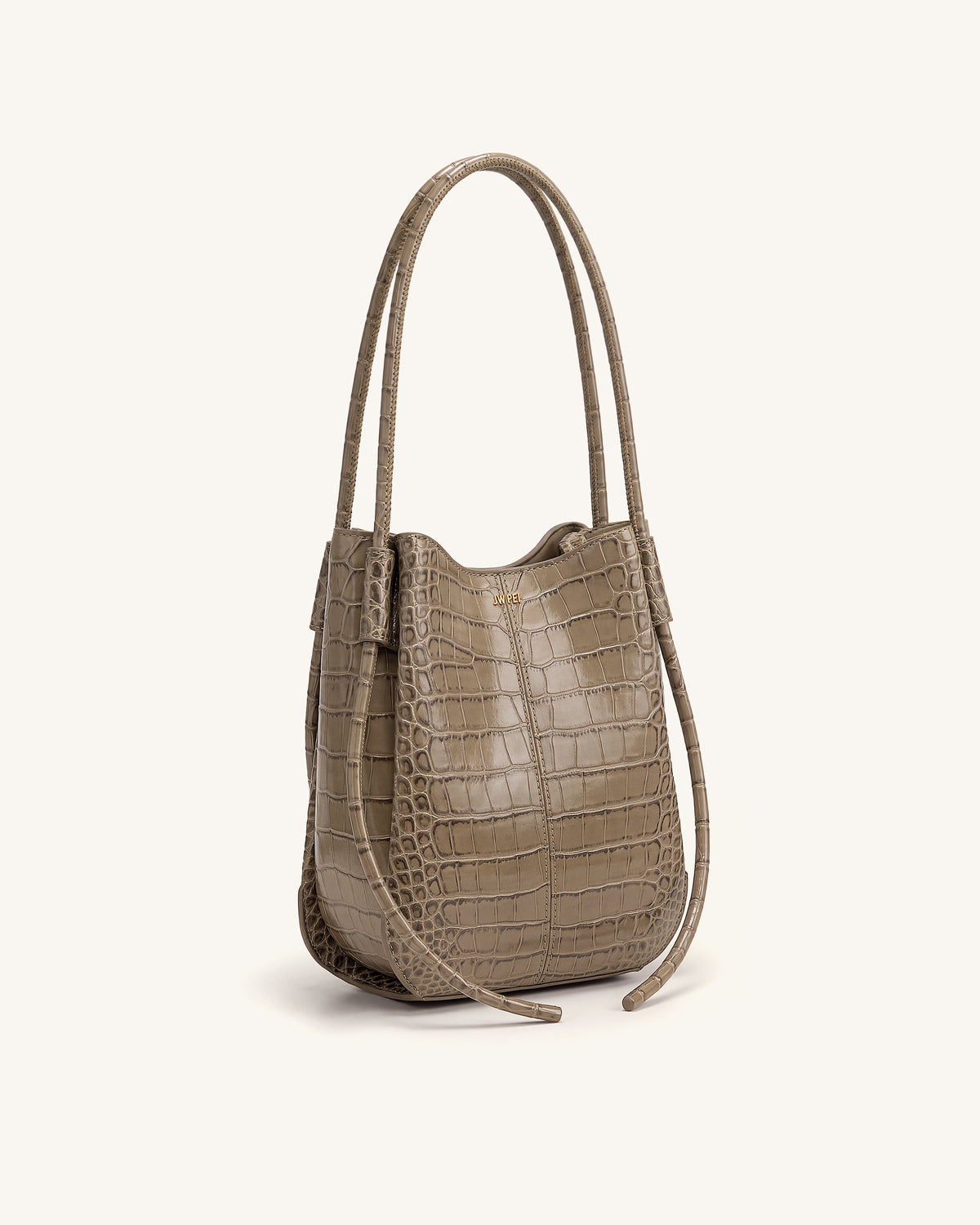 Nala Bucket Bag - Taupe Croc
