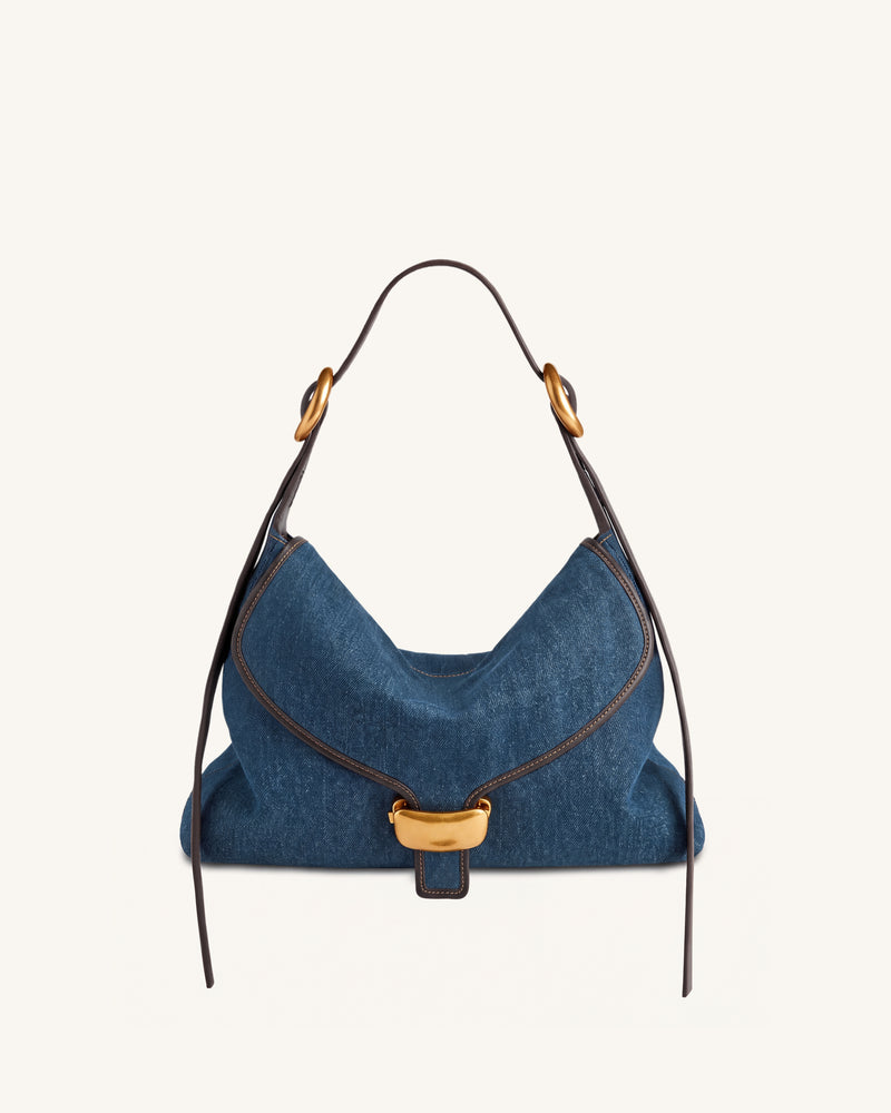 Sienna Hobo Bag - Blue Denim