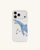 Pearl Shark Artificial Crystal Phone Case - White