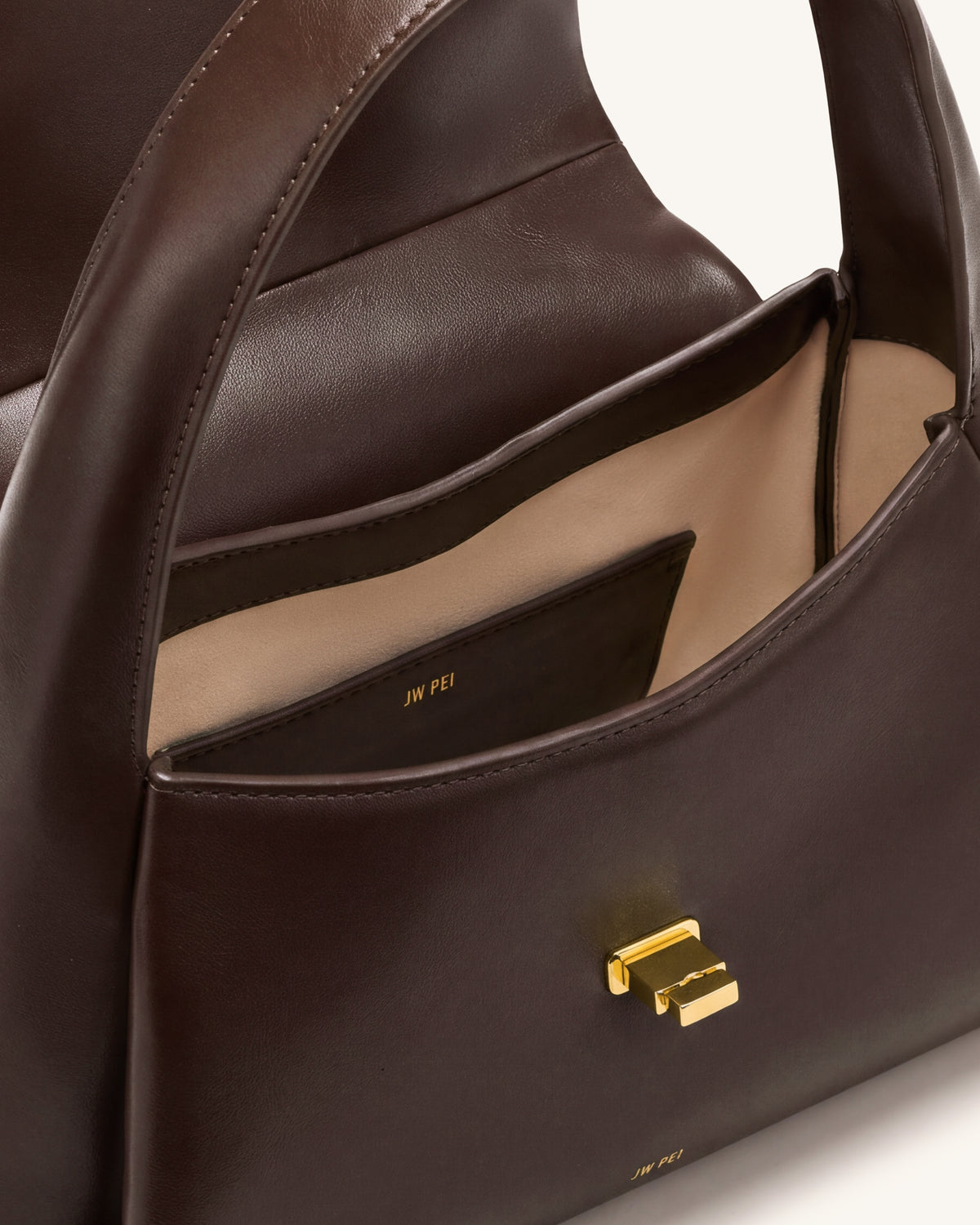 Carmen Flap Top Handle Bag - Dark Brown