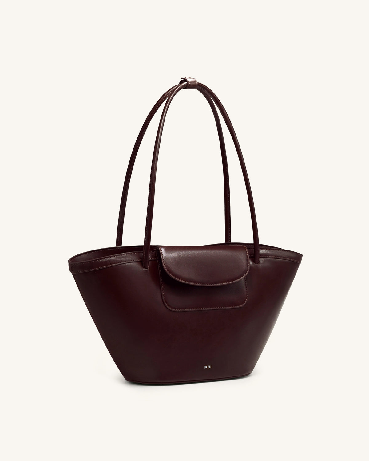 Corinne Pocket Tote Bag - Deep Burgundy