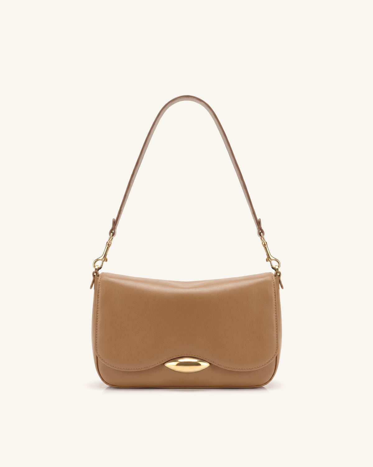 Sofia Classic Flap Shoulder Bag - Brown