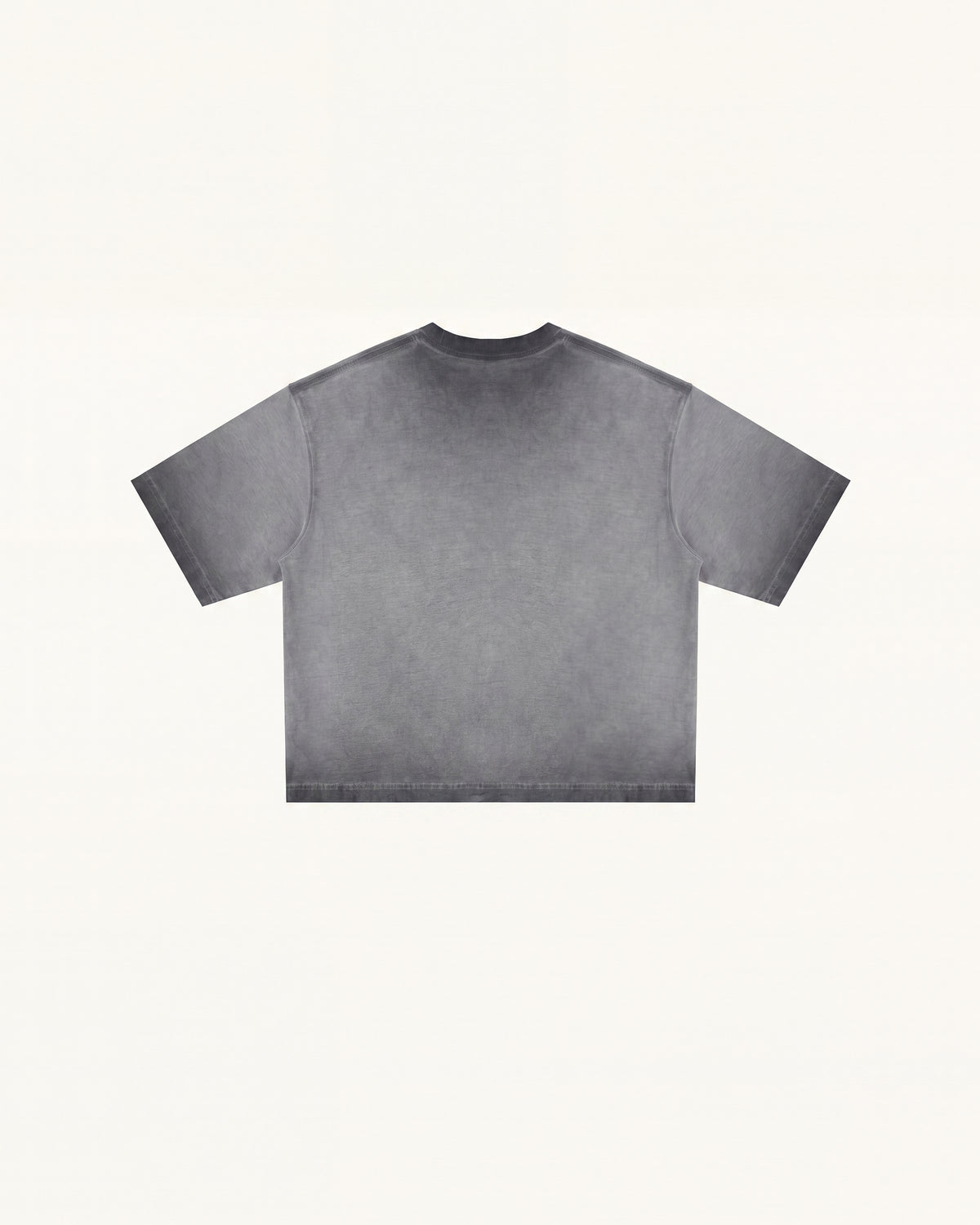 Triple Dachshund Embroidered Boxy Tee - Washed Grey