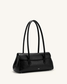 Solenne East-West Shoulder Bag - Black