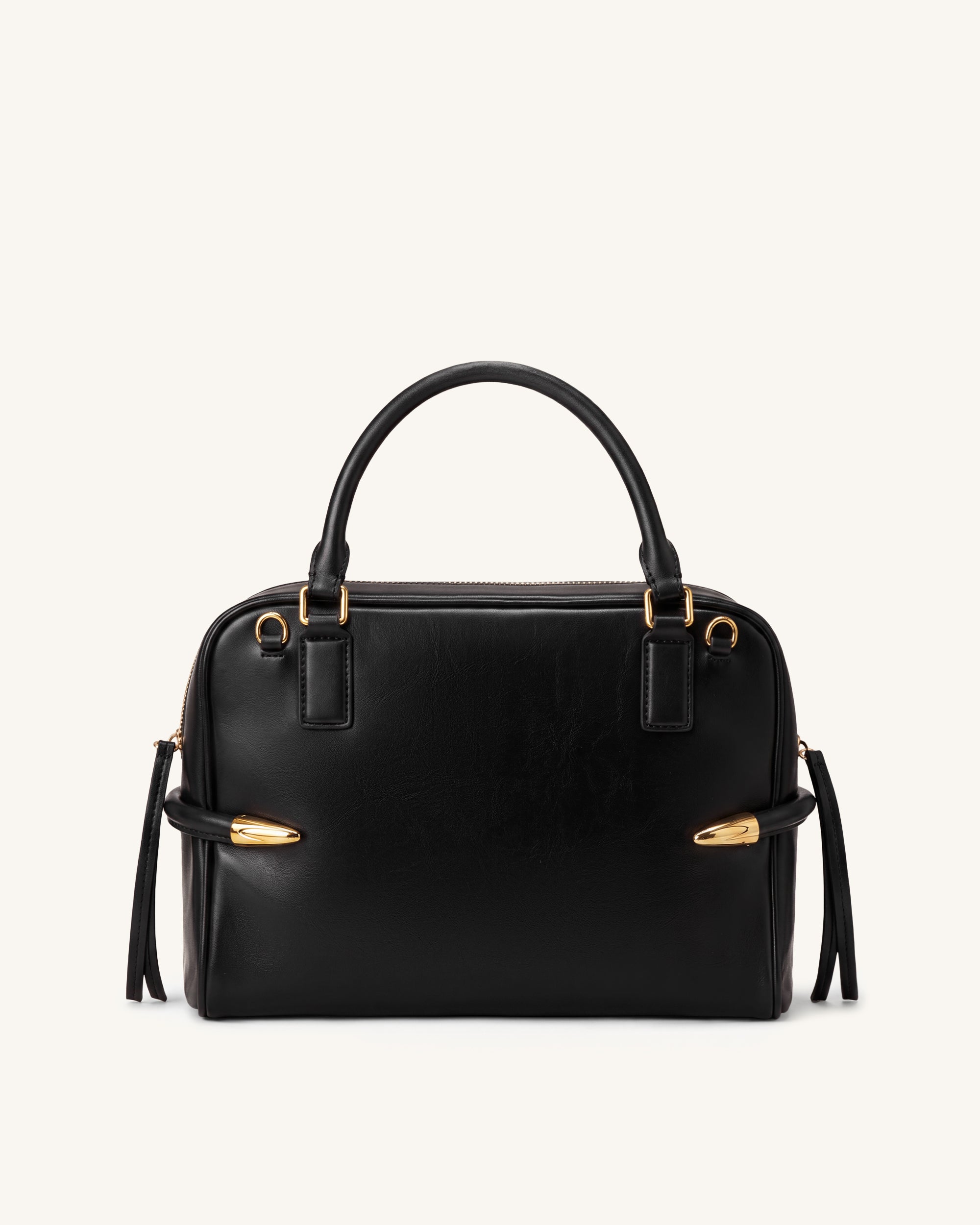 Callie Tusk Detail Shoulder Bag - Black