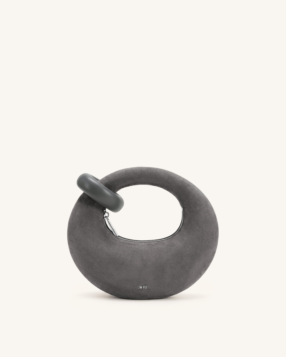 Abacus Faux Suede Mini Top Handle Bag - Charcoal