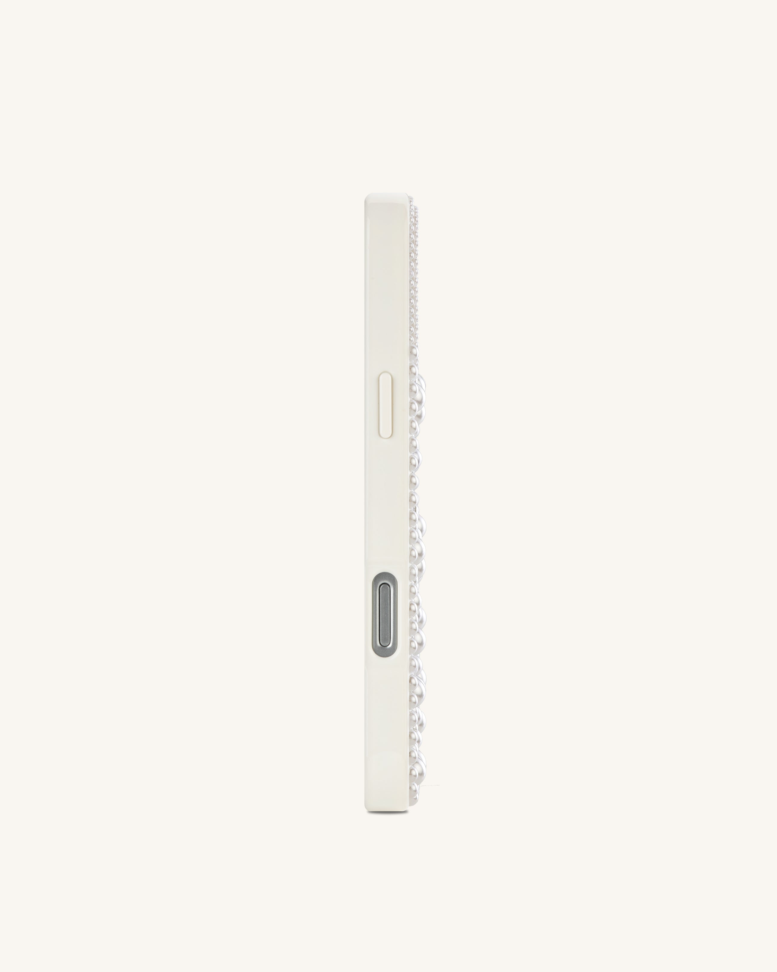 Pearl Shark Artificial Crystal Phone Case - White