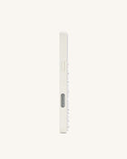 Pearl Star Embellished Phone Case - White