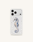 Seahorse Pearl Phone Case - White