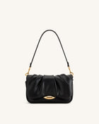 Sofia Ruched Shoulder Bag - Black