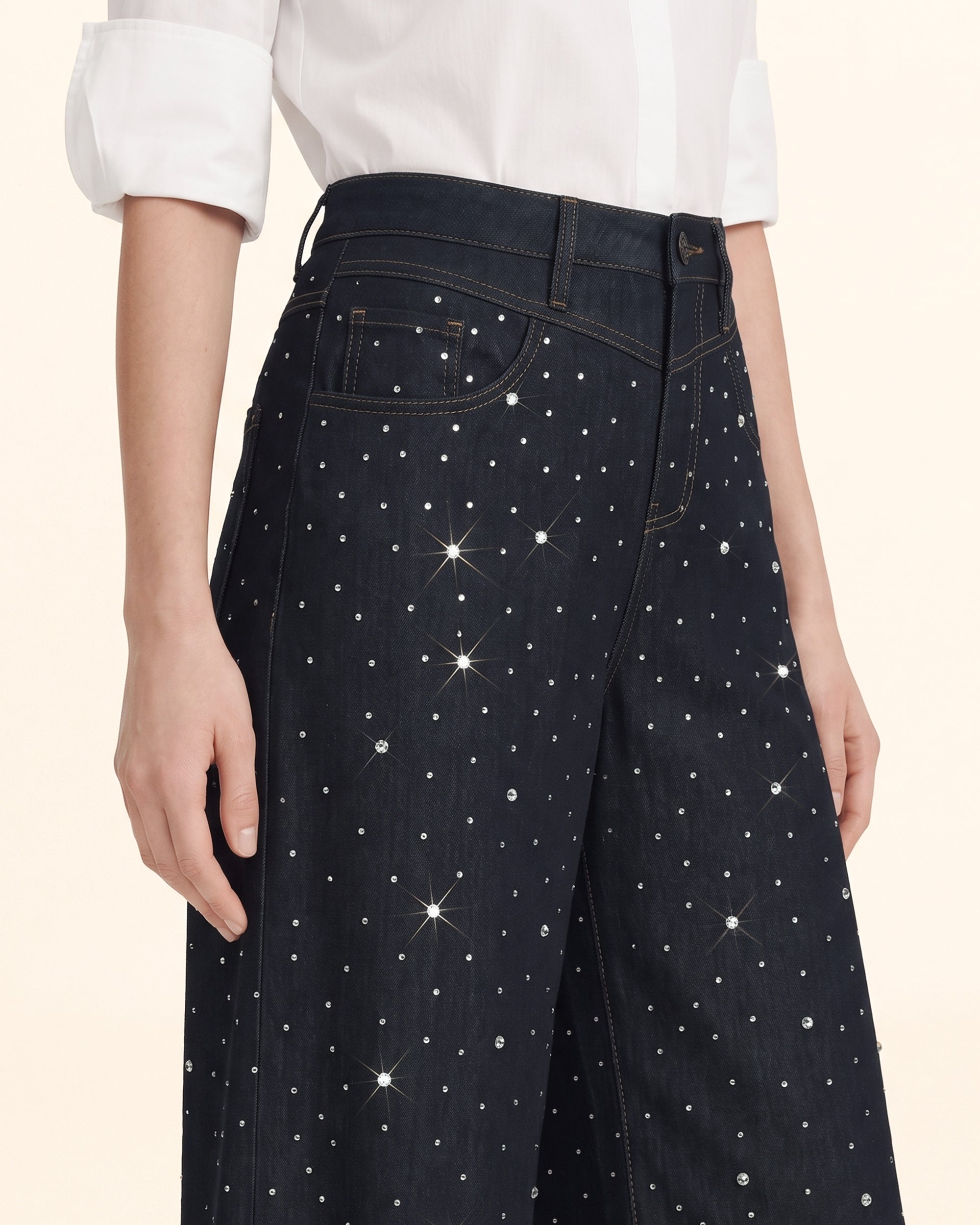 The Rhinestone Overachiever Jeans - Deep Thoughts Only