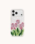 Tulip Faux Pearl Phone Case - White