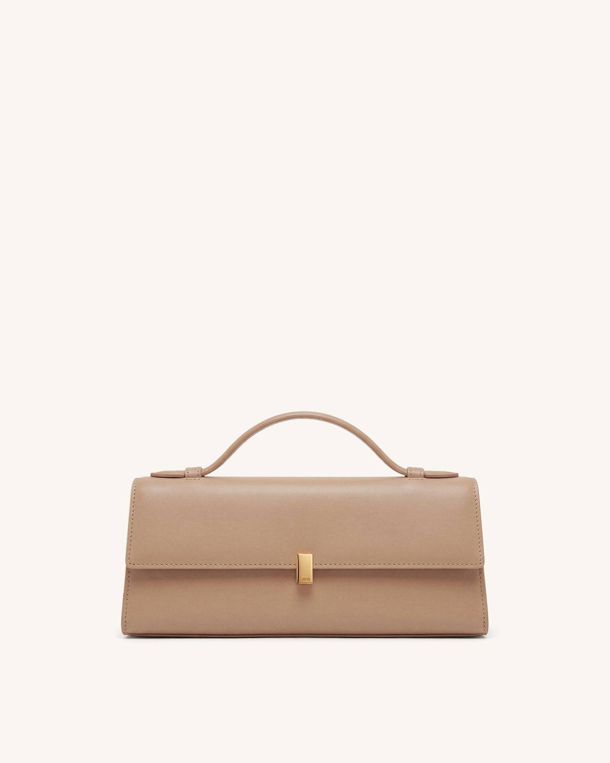 Delphine Flap Top Handle Bag - Warm Beige