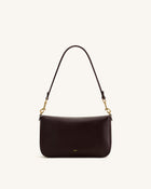 Sofia Classic Flap Shoulder Bag - Dark Brown