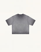 The Enchanted Rhinestone Rose Tee - Washed Gray