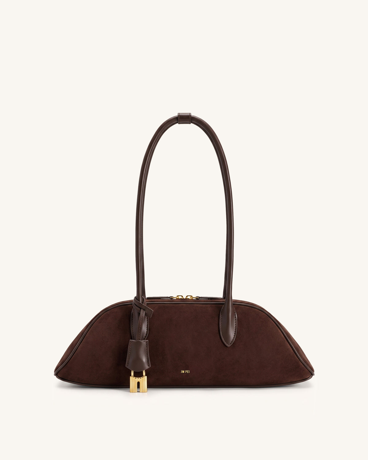 Zora Faux Suede Shoulder Bag - Coffee Brown