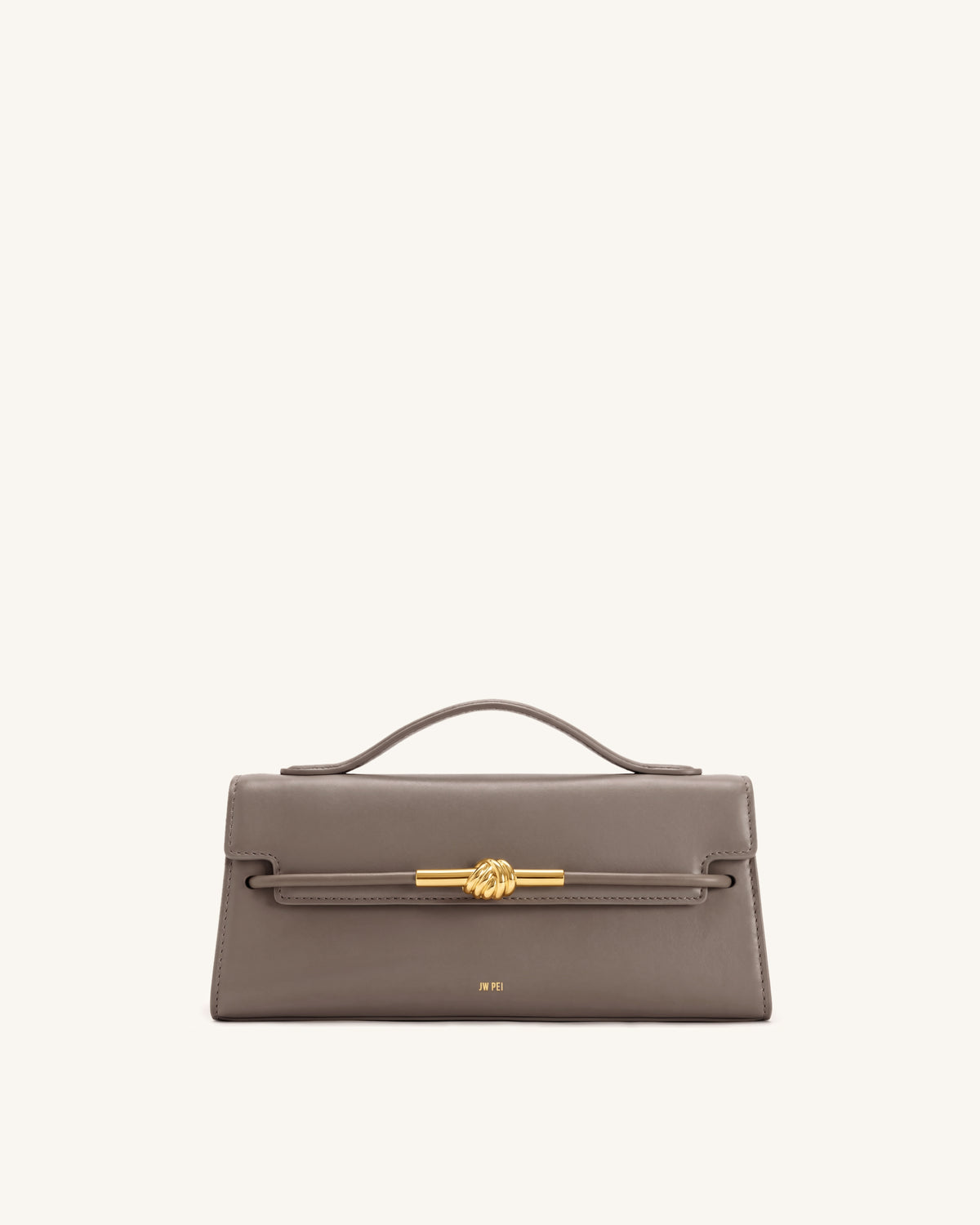 Lena Metal Rope Knot Top Handle Bag - Gray