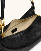 Selia Soft-Grain Crossbody Bag - Black