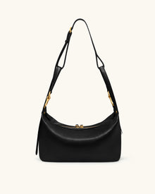 Selia Soft-Grain Crossbody Bag - Black