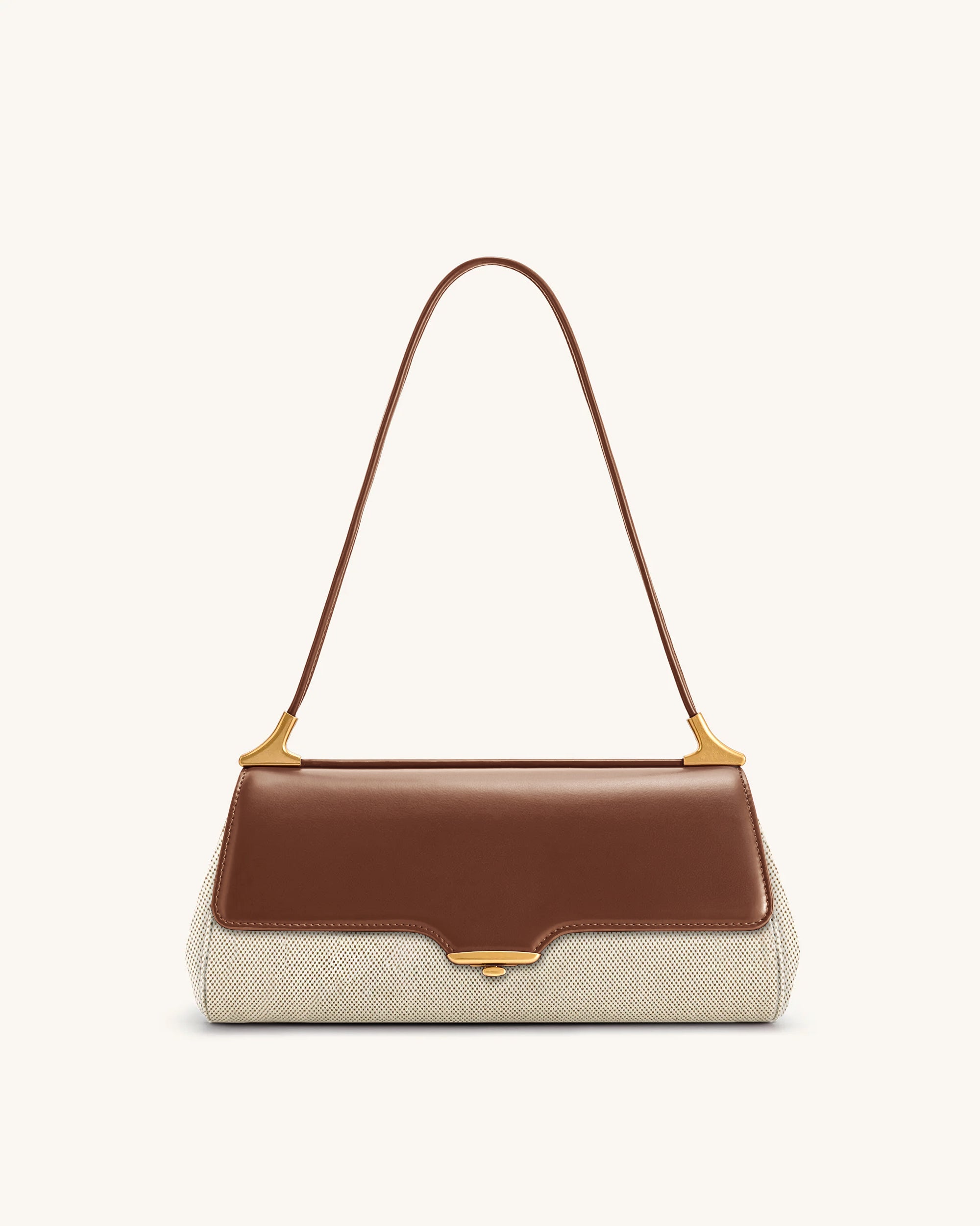 Eloise Shoulder Bag - Brown Canvas