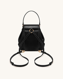 Harper Buckle Pocket Backpack - Black