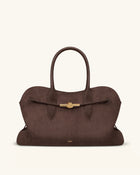 Adele Large Metal Rope Knot Tote Bag - Mocha Brown