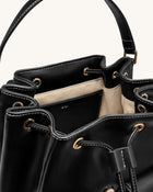 Harper Buckle Pocket Backpack - Black