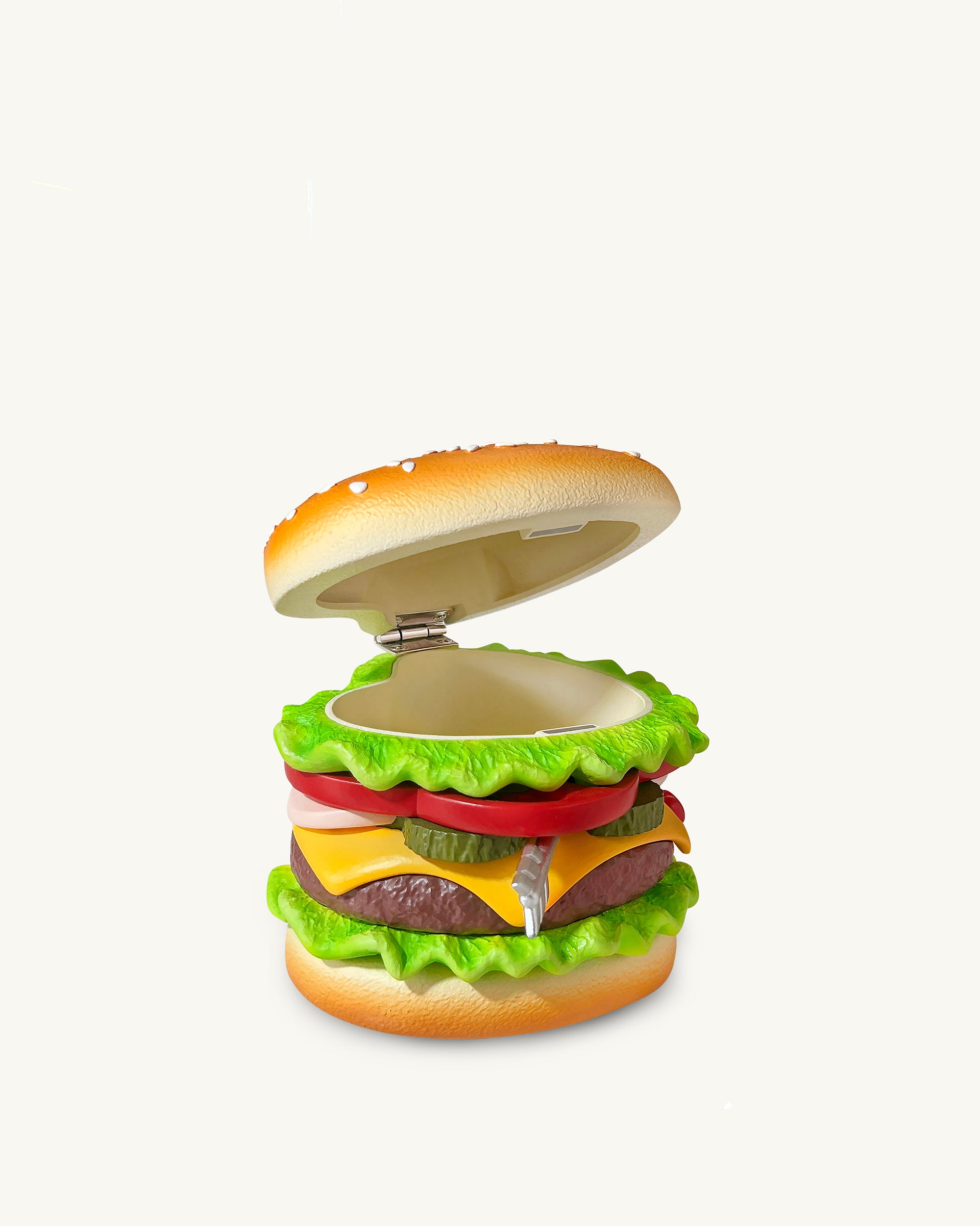 Heart Burger Novelty Clutch Bag - Multicolor