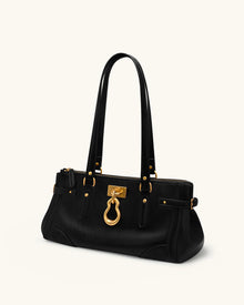 Yvette Elongated Tote Bag - Black
