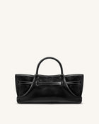 Maeve Dachshund Metal Charm Tote Bag - Black