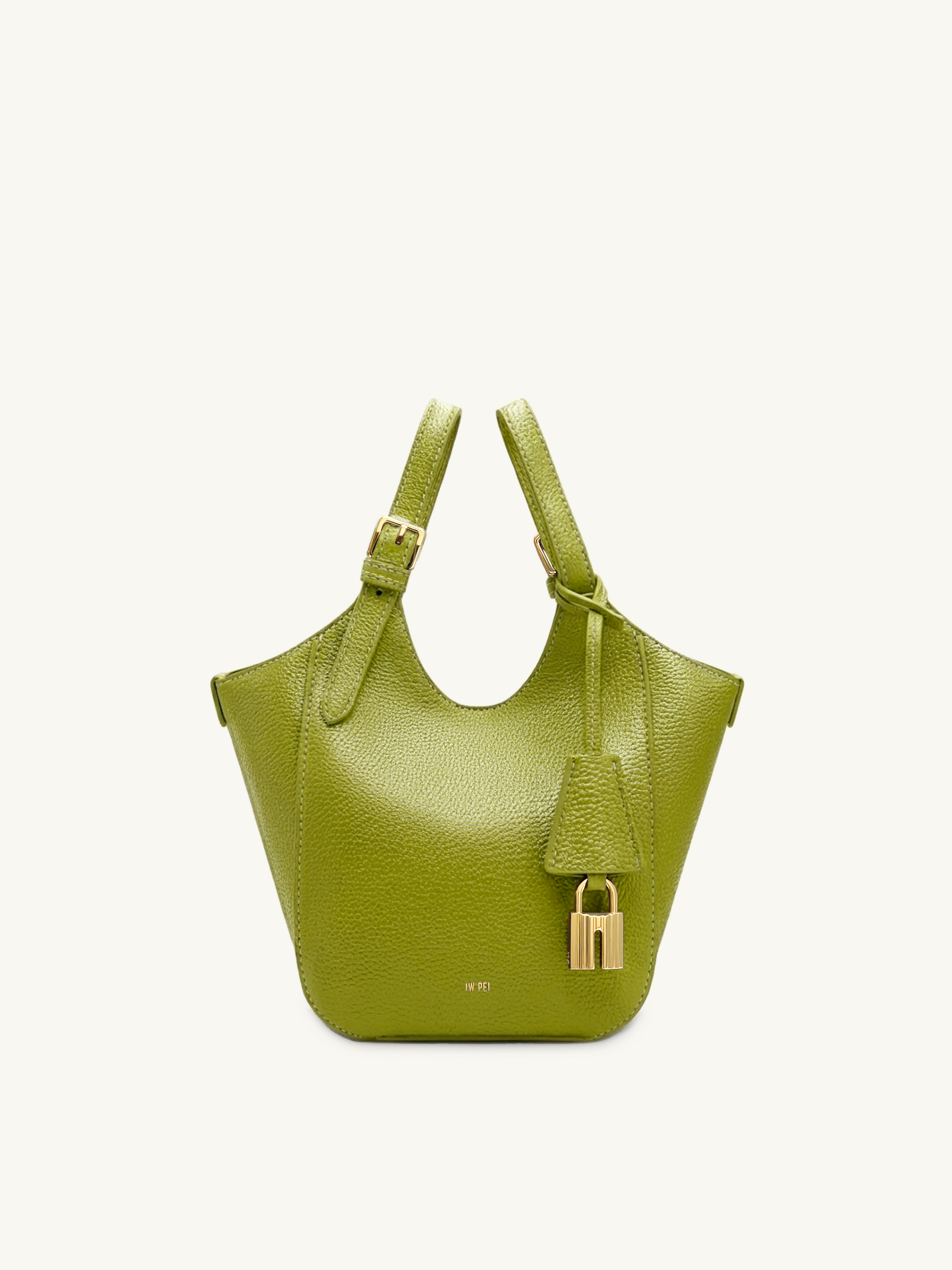 Ines Padlock Tote Bag - Apple Green