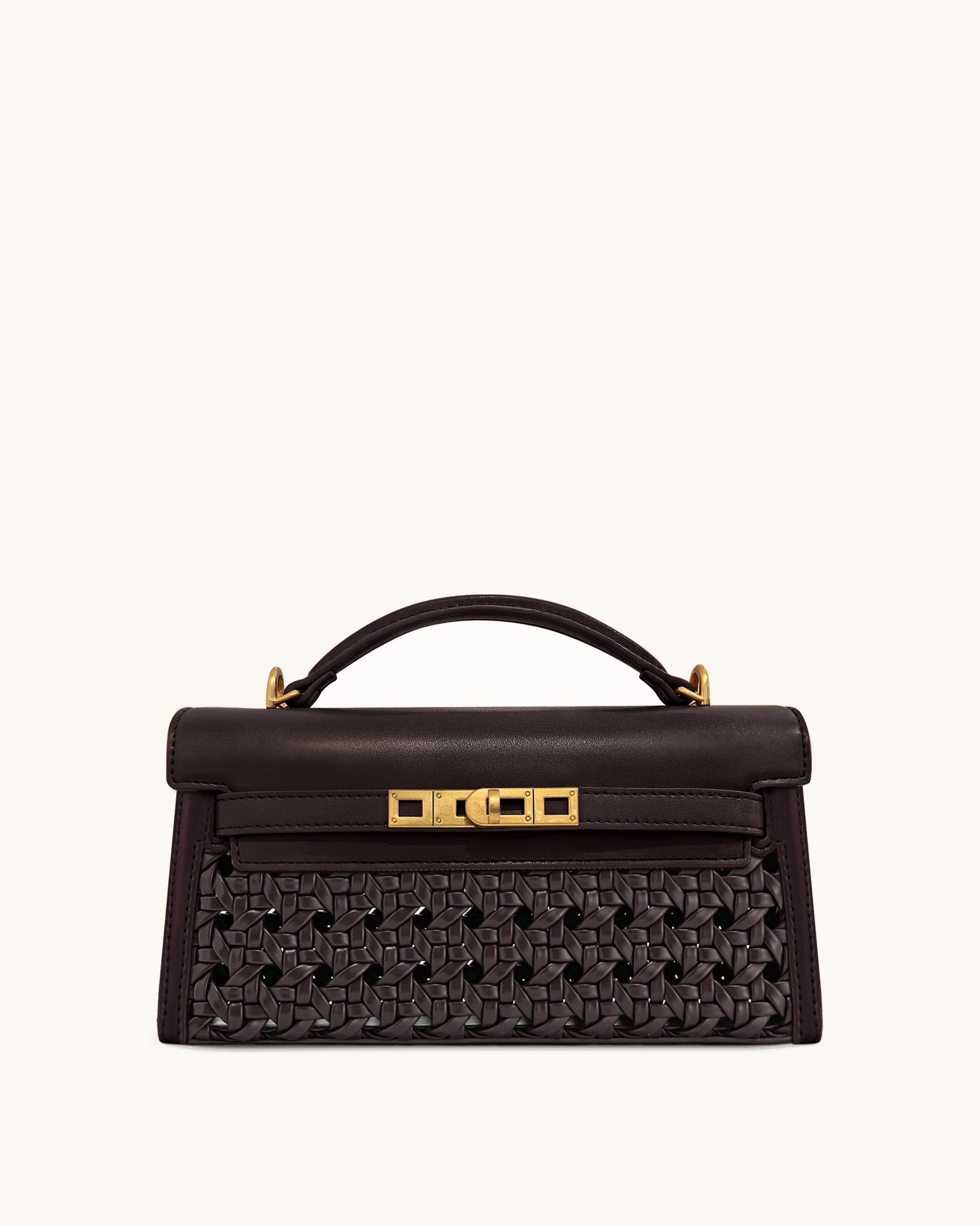 Noor Top Handle Bag - Dark Red