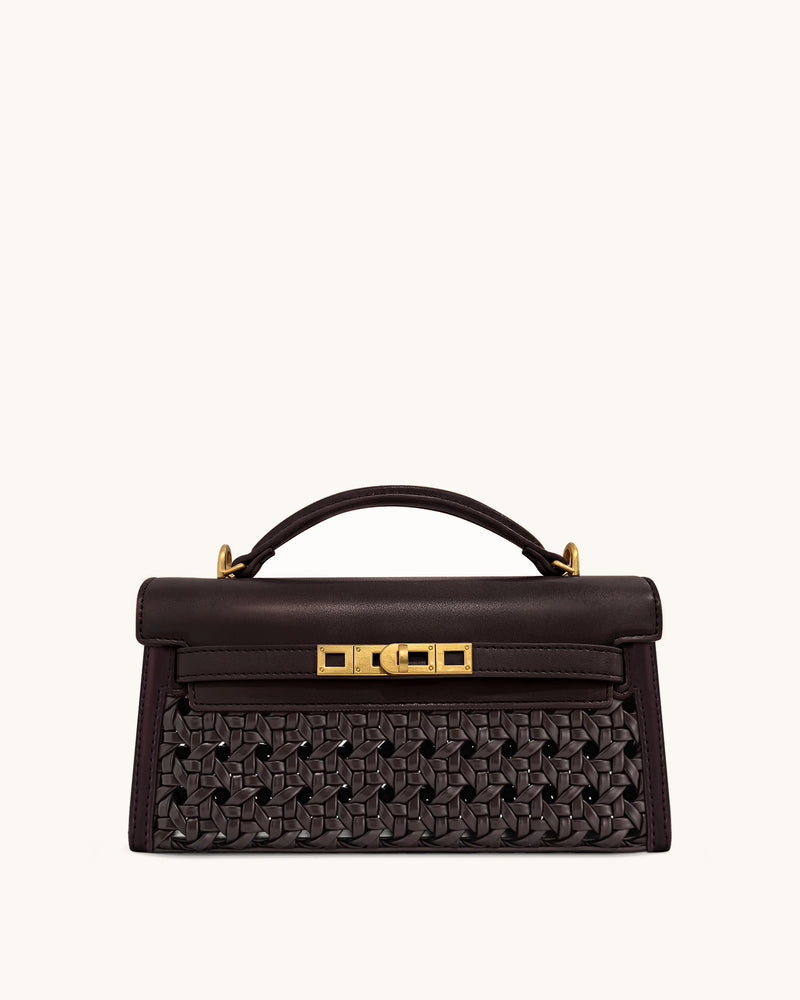 Noor Top Handle Bag - Dark Red