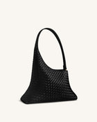 Lyra Woven Shoulder Bag - Black