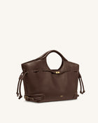 Elara Drawstring Tote Bag - Brown